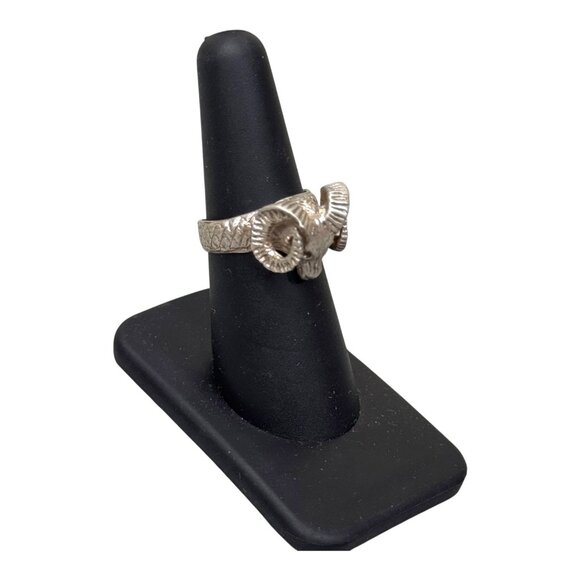 Ram's Head Ring Zodiac Sign Aries Witch Jewelry Gothic Occult Goat Astrology 6.2 - Picture 9 of 11